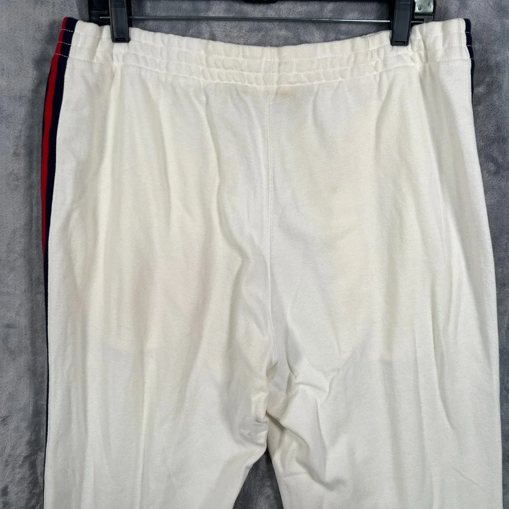 Polo Ralph Lauren Sweatpants Mens Large Beige White Crest Big Pony‎ Wide Leg